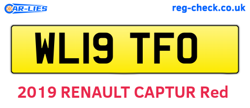 WL19TFO are the vehicle registration plates.
