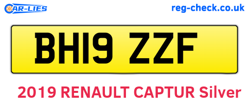 BH19ZZF are the vehicle registration plates.
