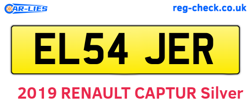 EL54JER are the vehicle registration plates.
