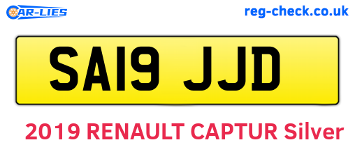 SA19JJD are the vehicle registration plates.