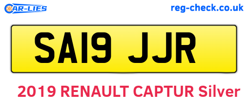 SA19JJR are the vehicle registration plates.