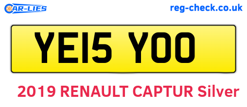 YE15YOO are the vehicle registration plates.