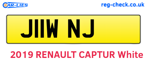 J11WNJ are the vehicle registration plates.