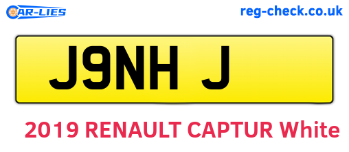 J9NHJ are the vehicle registration plates.