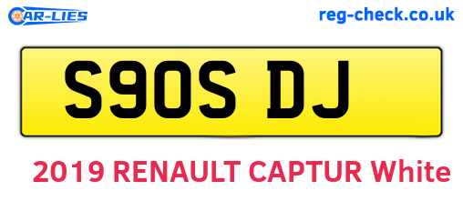 S90SDJ are the vehicle registration plates.