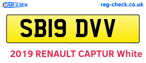 SB19DVV are the vehicle registration plates.