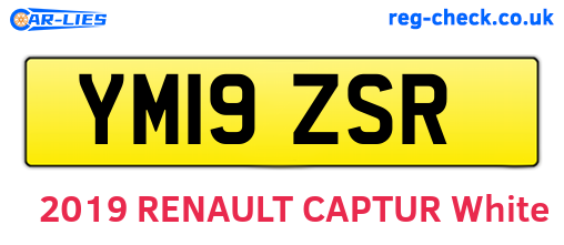 YM19ZSR are the vehicle registration plates.