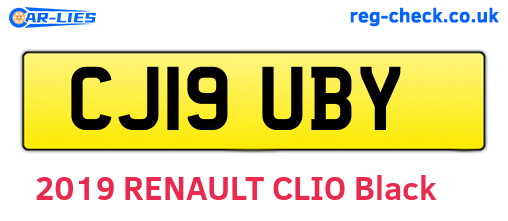 CJ19UBY are the vehicle registration plates.