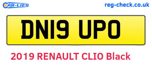 DN19UPO are the vehicle registration plates.
