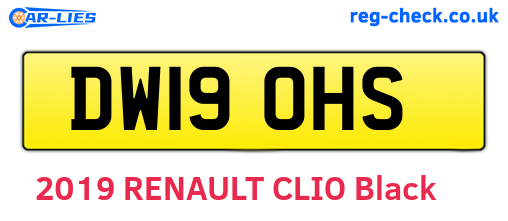 DW19OHS are the vehicle registration plates.