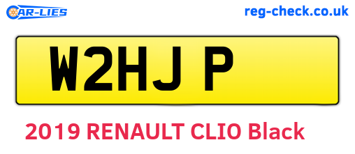 W2HJP are the vehicle registration plates.