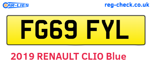 FG69FYL are the vehicle registration plates.