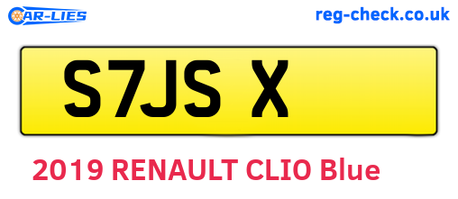 S7JSX are the vehicle registration plates.