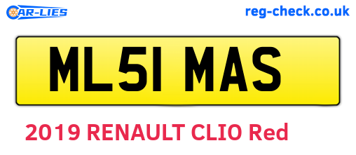 ML51MAS are the vehicle registration plates.