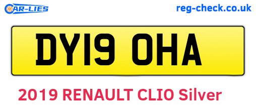 DY19OHA are the vehicle registration plates.
