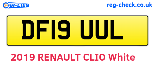DF19UUL are the vehicle registration plates.