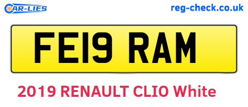 FE19RAM are the vehicle registration plates.