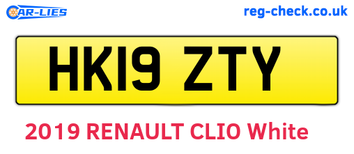 HK19ZTY are the vehicle registration plates.