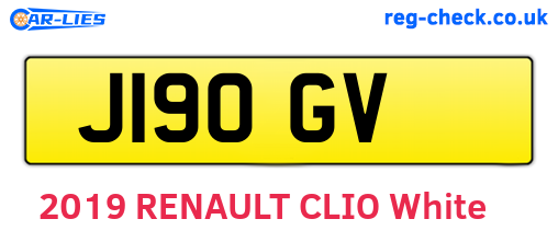 J19OGV are the vehicle registration plates.