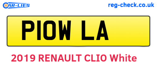 P10WLA are the vehicle registration plates.