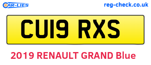 CU19RXS are the vehicle registration plates.
