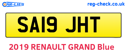 SA19JHT are the vehicle registration plates.