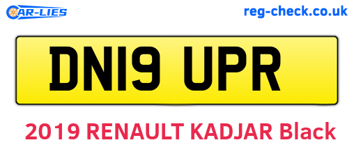 DN19UPR are the vehicle registration plates.