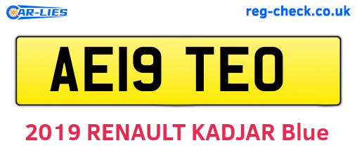 AE19TEO are the vehicle registration plates.