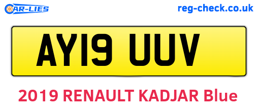 AY19UUV are the vehicle registration plates.