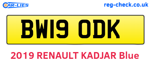 BW19ODK are the vehicle registration plates.