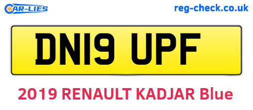 DN19UPF are the vehicle registration plates.