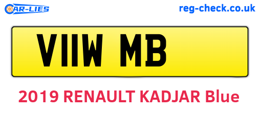 V11WMB are the vehicle registration plates.