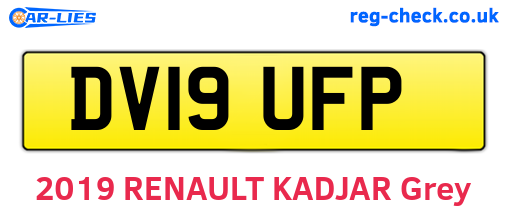 DV19UFP are the vehicle registration plates.