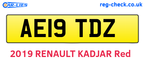 AE19TDZ are the vehicle registration plates.