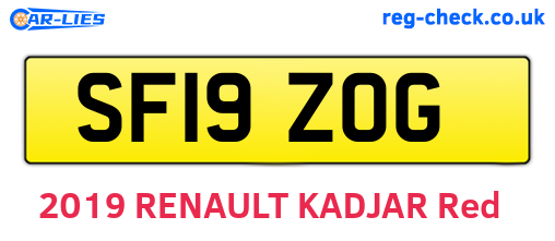 SF19ZOG are the vehicle registration plates.