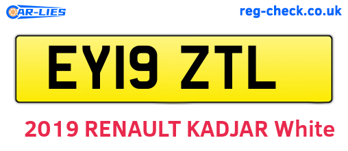 EY19ZTL are the vehicle registration plates.