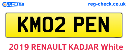 KM02PEN are the vehicle registration plates.