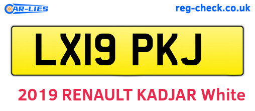 LX19PKJ are the vehicle registration plates.
