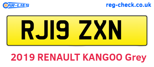 RJ19ZXN are the vehicle registration plates.