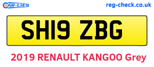 SH19ZBG are the vehicle registration plates.