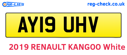 AY19UHV are the vehicle registration plates.