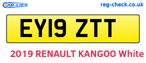 EY19ZTT are the vehicle registration plates.