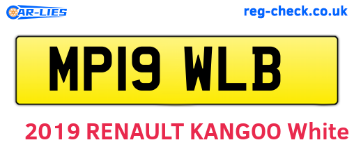 MP19WLB are the vehicle registration plates.