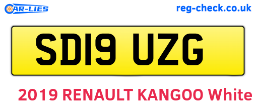 SD19UZG are the vehicle registration plates.
