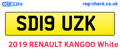 SD19UZK are the vehicle registration plates.