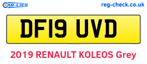 DF19UVD are the vehicle registration plates.