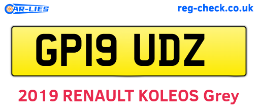 GP19UDZ are the vehicle registration plates.