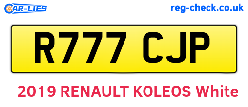 R777CJP are the vehicle registration plates.