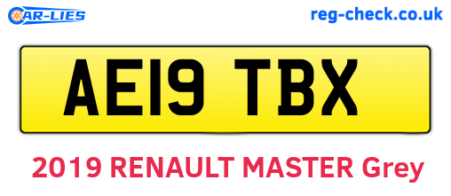 AE19TBX are the vehicle registration plates.