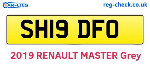 SH19DFO are the vehicle registration plates.